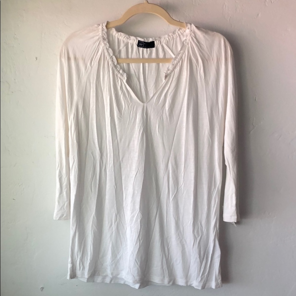 Plain White “Tee” (3/4 Sleeve)